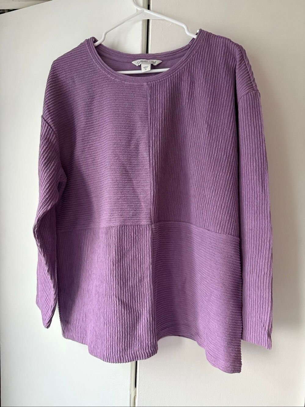 Coldwater Creek Petite Large Lavender Spring Purple Corduroy Fall Outdoor Long S